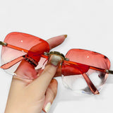 [ANETA] - Bezrámové Brýle Klasický Retro Minimalistický Nádech Lehký Materiál Denní Elegance Unisex Vzhled