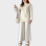 Pletený Set S Volným Střih Pro Elegantní Dámský Vzhled