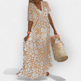 Letní Šaty S Květinovým Potiskem Volný Střih V Výstřih