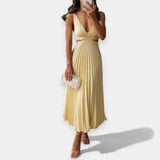 Maxi Šaty S Plisovaným Vzorem Elegantní Pohodlí Každý Den