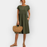 Letní Midi Šaty S Čistými Liniemi A Lehkým Komfortem