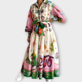 Maxi Šaty S Páskem A Nafouknutými Rukávy Každou Příležitost