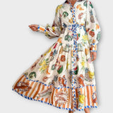 Maxi Šaty S Páskem A Nafouknutými Rukávy Každou Příležitost