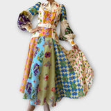 Maxi Šaty S Páskem A Nafouknutými Rukávy Každou Příležitost