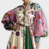 Maxi Šaty S Páskem A Nafouknutými Rukávy Každou Příležitost