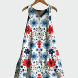 Květinové Šaty S Lehkým Materiálem Vícebarevné Vzory