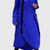 MARIE-Dlouhý kabát s kapucí a zipem