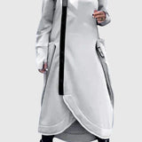 MARIE-Dlouhý kabát s kapucí a zipem