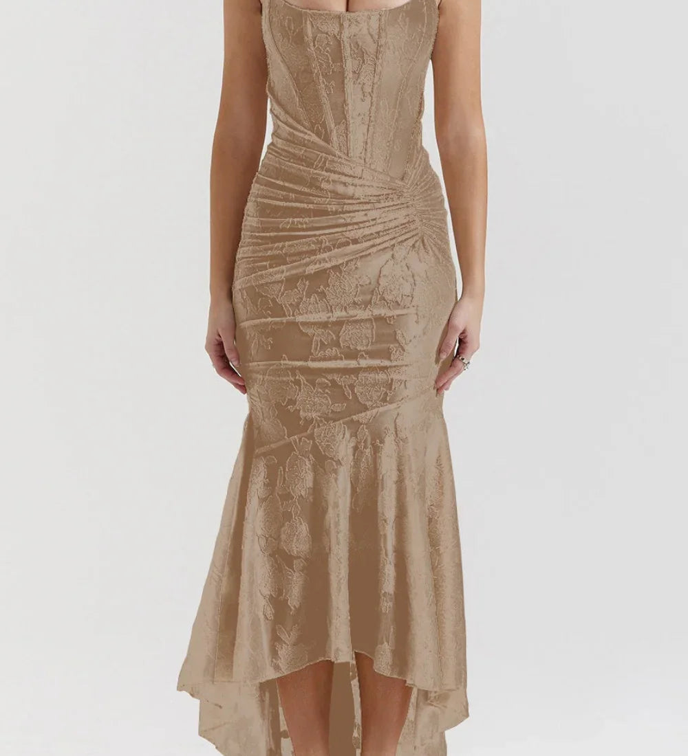 Kiara Šaty Elegantní Večerní Střih S Jemným Vzorem Pro Ženy