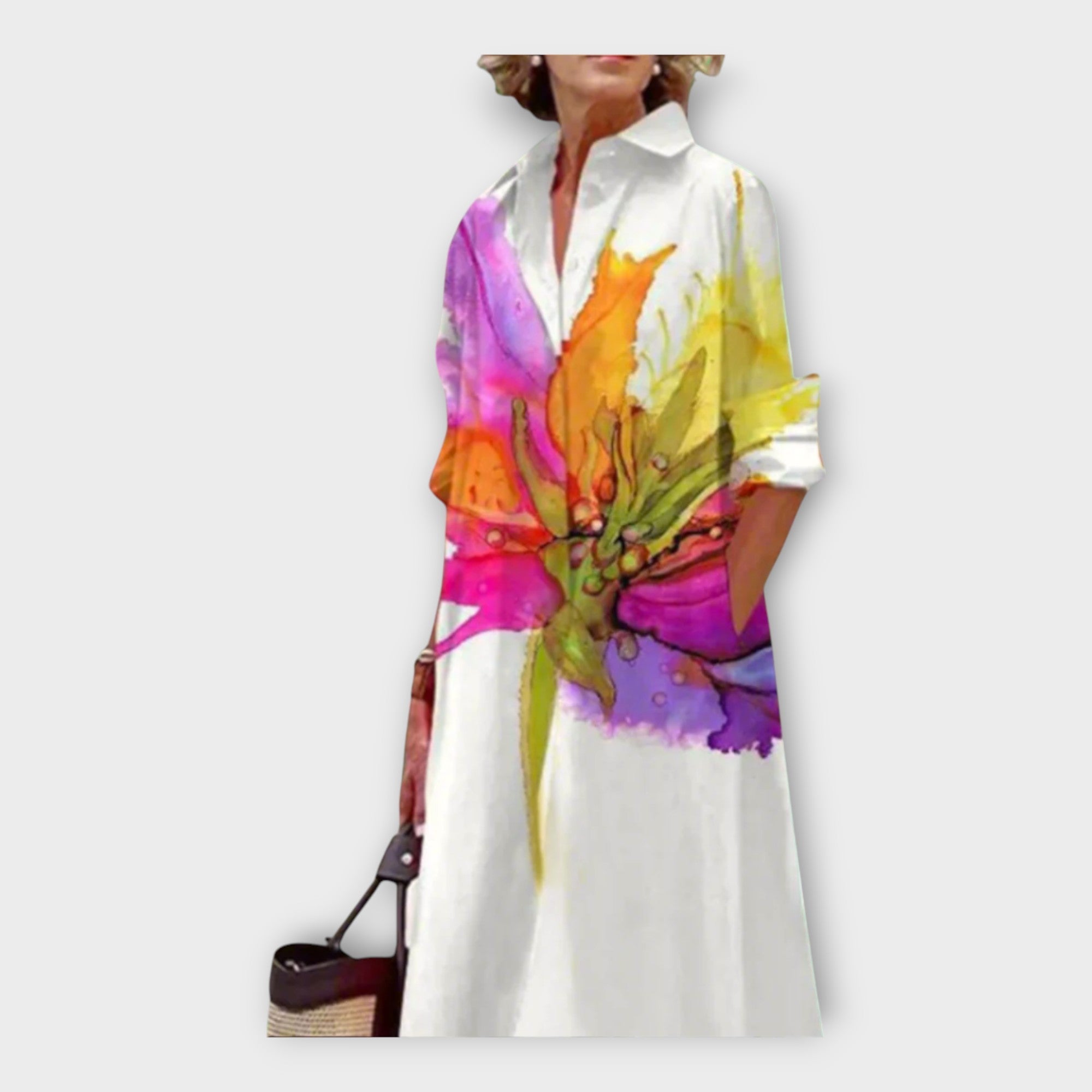 Ruční Šité Šaty Geometrickým Vzorem Ženského Stylu Luxusní