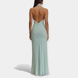 Maxi Šaty S Límcem A Zavázáním U Krku Otevřená Záda