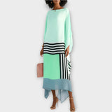 Kaftán S Lineárním Vzorem Letní Lehký Pohodlí Prodyšnost