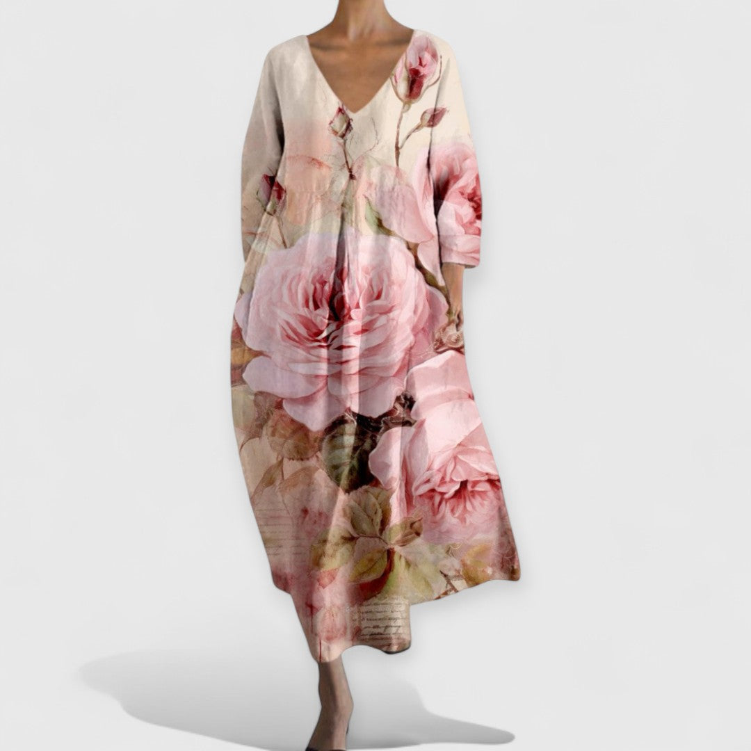 Luxusní Šaty S Výstřihem Do V Romantických Růžových Tónů