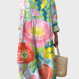 Letní Lehké Šaty S Pohodlným Pohybem Originálním Designem