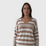 VALERIE - Pletený svetr s výstřihem do V