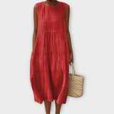 Volné Boho Šaty Zelené Vzdušné Letní Bez Rukávů Pro Pláž