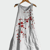 Šaty S Motivem Rozkvetlých Třešní Lehký Letní Pohodlí