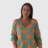 LUCIE - Pletený svetr s V-výstřihem