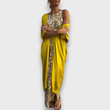 Maxi šaty s kardigánem Kaftánový Střih s Květinovým Vzorem