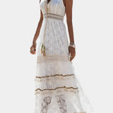 Retro Šaty S Boho Stylem A Zavazovacím Detailem V Pásu