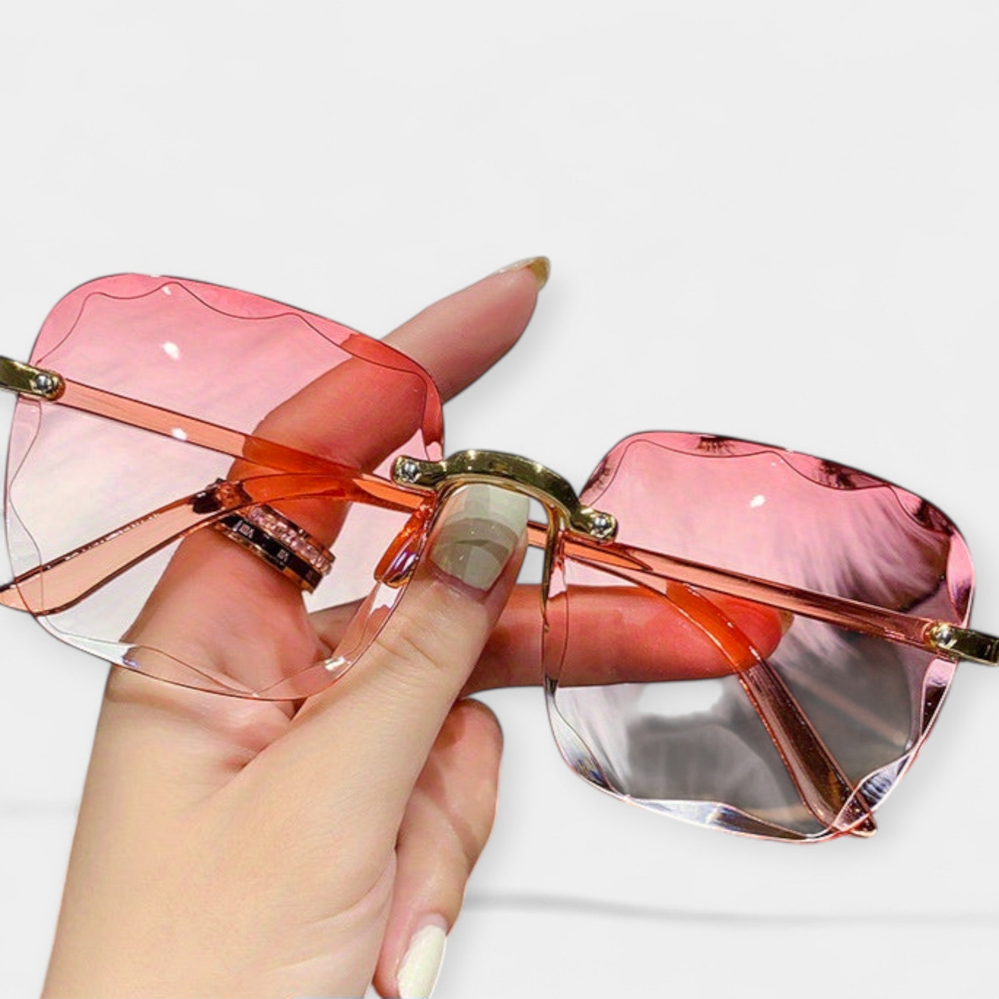 [ANETA] - Bezrámové Brýle Klasický Retro Minimalistický Nádech Lehký Materiál Denní Elegance Unisex Vzhled