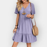 Midi Šaty SV Výstřihem Elegantní Lehký Letní Materiál