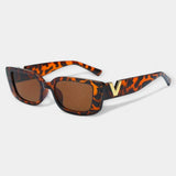 [VERONIKA] - Retročtvercové brýle s ozdobným detailem V