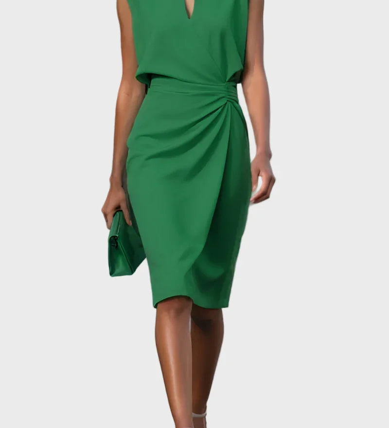 Aristokratické Večerní Šaty Modré Satén Midi Délka Luxus