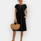 Letní Midi Šaty S Čistými Liniemi A Lehkým Komfortem