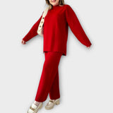 Pletený Set S Volným Střih Pro Elegantní Dámský Vzhled