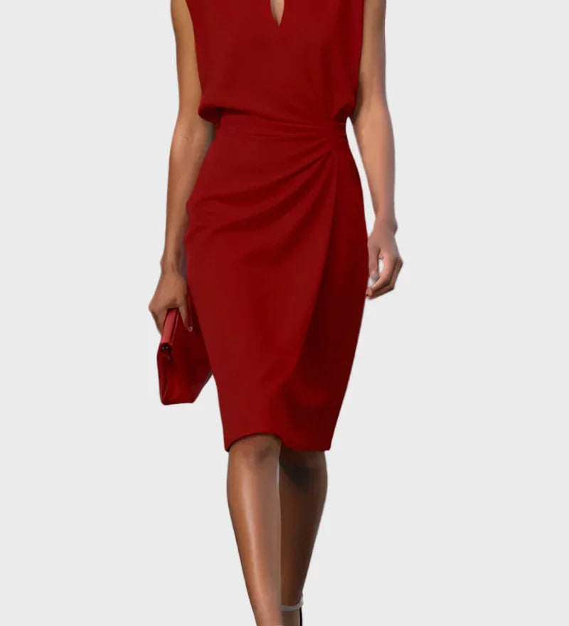 Aristokratické Večerní Šaty Modré Satén Midi Délka Luxus