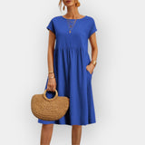 Letní Midi Šaty S Čistými Liniemi A Lehkým Komfortem