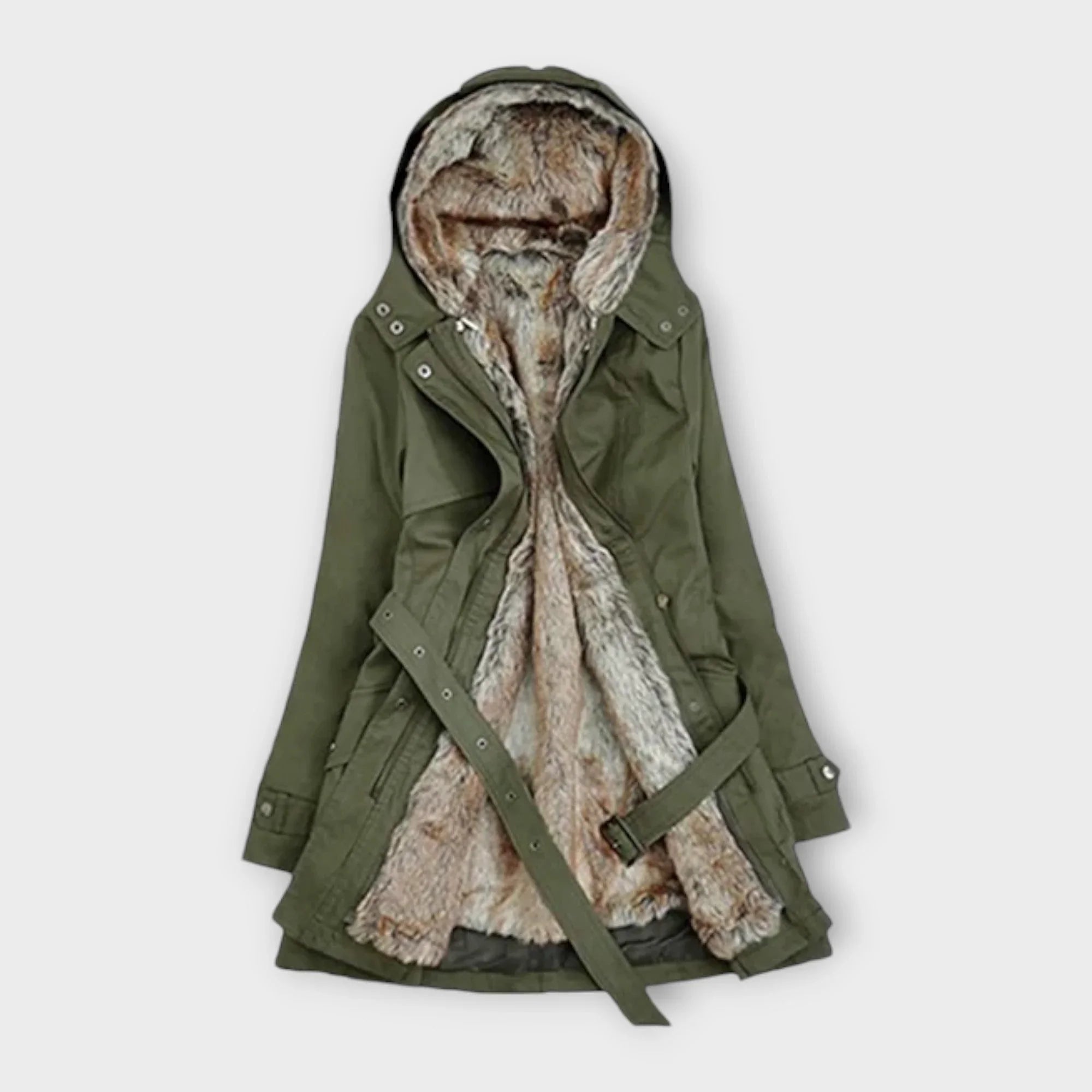 Mikash - Hřejivý kožich s kožešinovým podšívkou