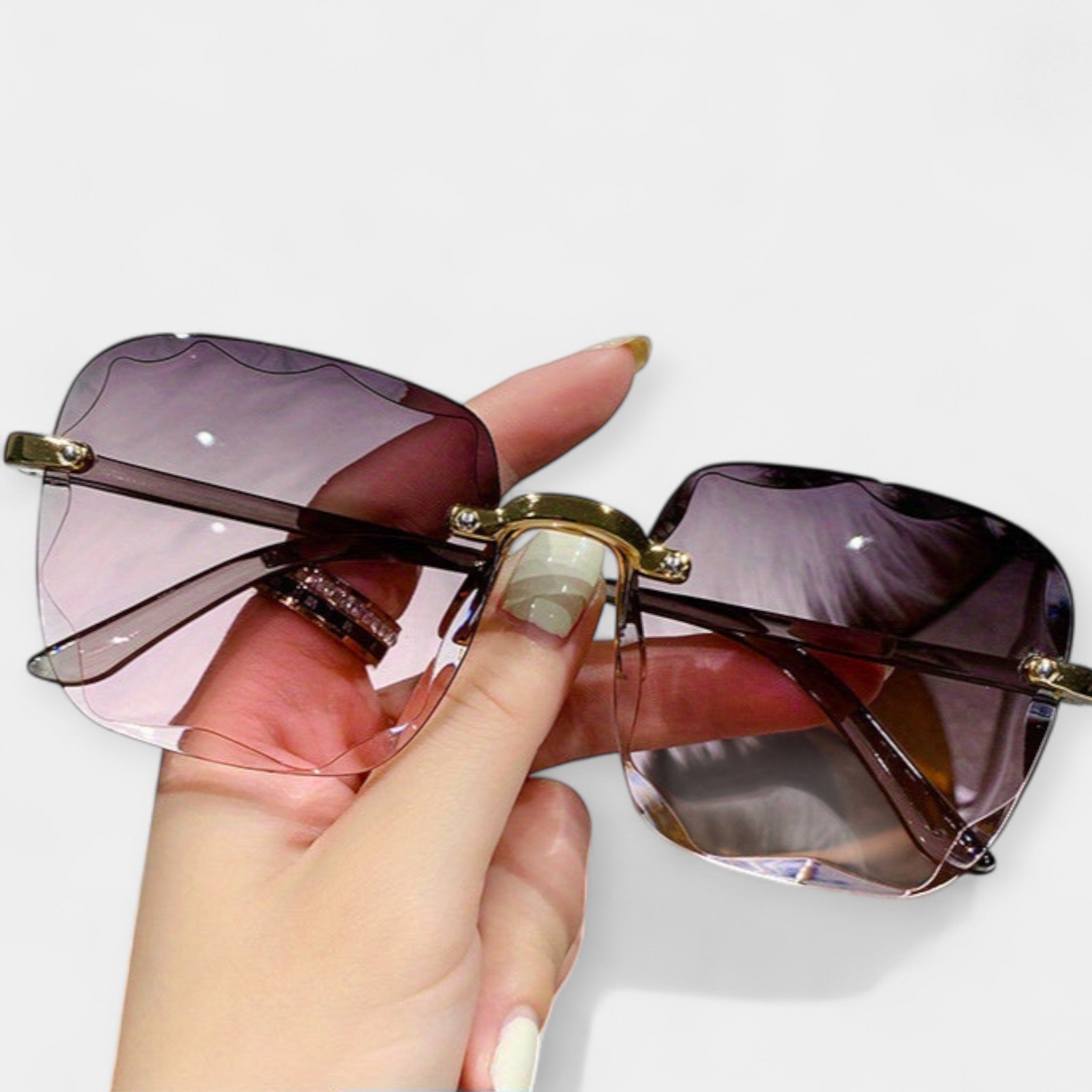 [ANETA] - Bezrámové Brýle Klasický Retro Minimalistický Nádech Lehký Materiál Denní Elegance Unisex Vzhled