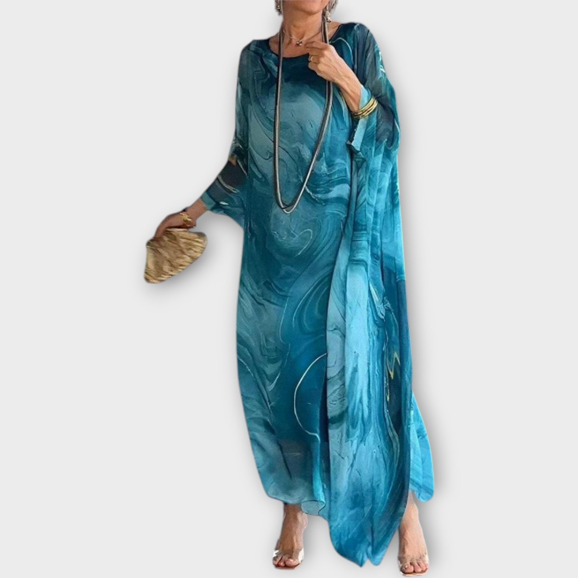 Kaftán Maxi S Průsvitnou Texturou Pro Letní Inspiraci