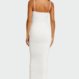 Bílé Elegantní Maxi Šaty S Lehkým Vzdušným vzhledem