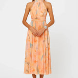 Frančeska Maxi Šaty S Zavázaným Dekoltem A Pasem Letní Styl