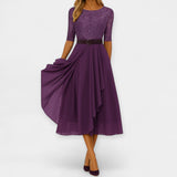 Elegantní Midi Šaty Diskrétní Sofistikovaný Vzhled Pohodlí