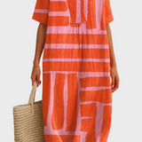 Barevné Letní Šaty Lehký Vzdušný Materiál Pro Letní Radost