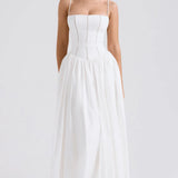 Dámské Maxi Šaty S Tenkými Ramínky A Květinovým Vzorem