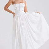 Dámské Maxi Šaty S Tenkými Ramínky A Květinovým Vzorem