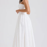 Dámské Maxi Šaty S Tenkými Ramínky A Květinovým Vzorem