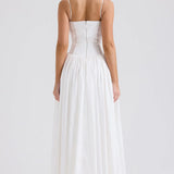 Dámské Maxi Šaty S Tenkými Ramínky A Květinovým Vzorem