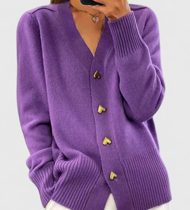 Elegantní Pletený Kardigan Se Knoflíky Pro Příležitost