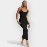 Midi Šaty S Otevřeným Zadním Dílem V Elegantním Stylu