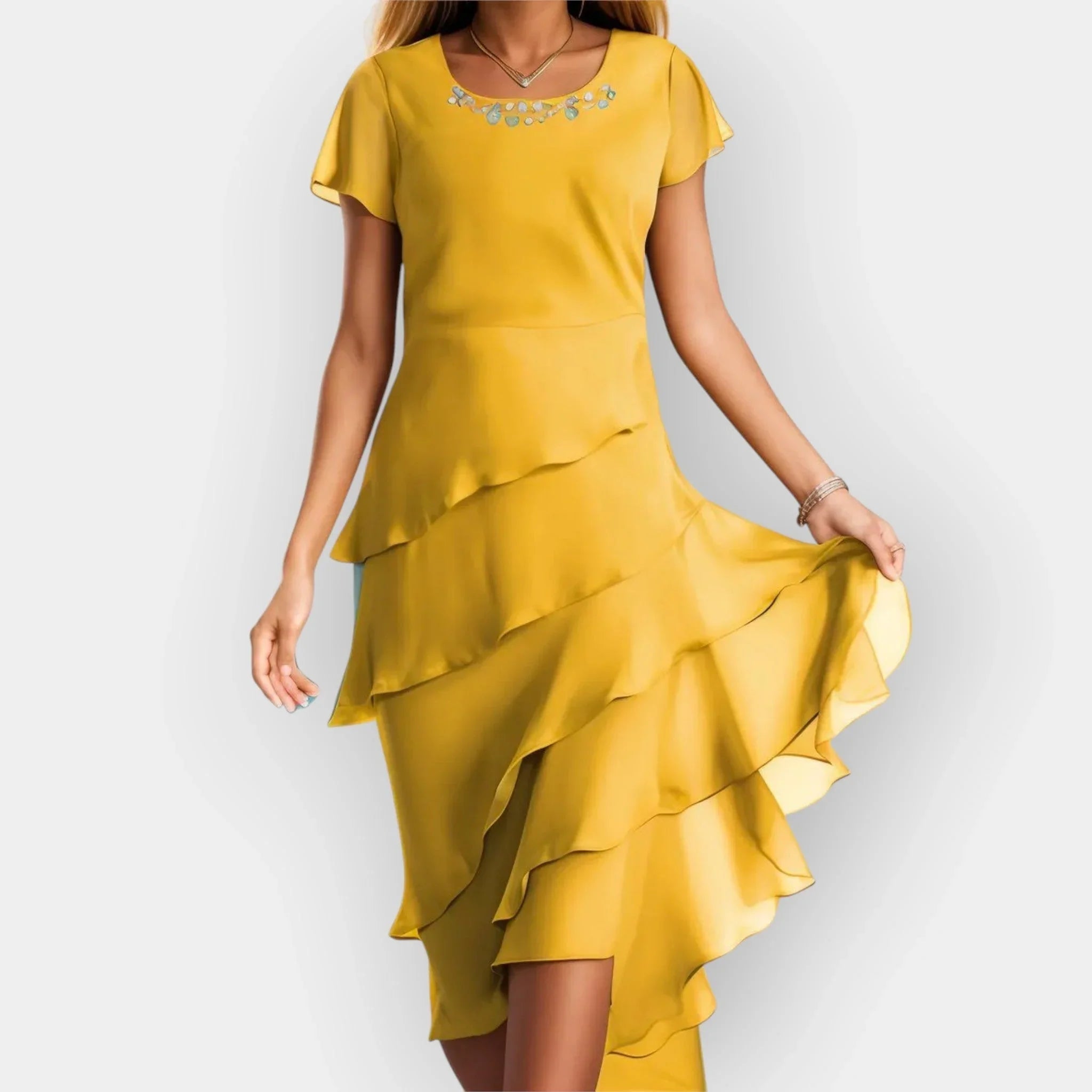 Vzdušné Šifónové Šaty Pro Elegantní Večerní Slavnost