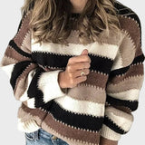 Marie | Pletený Rolák S Pruhovaným Vzorem Pro Elegantní Outfit