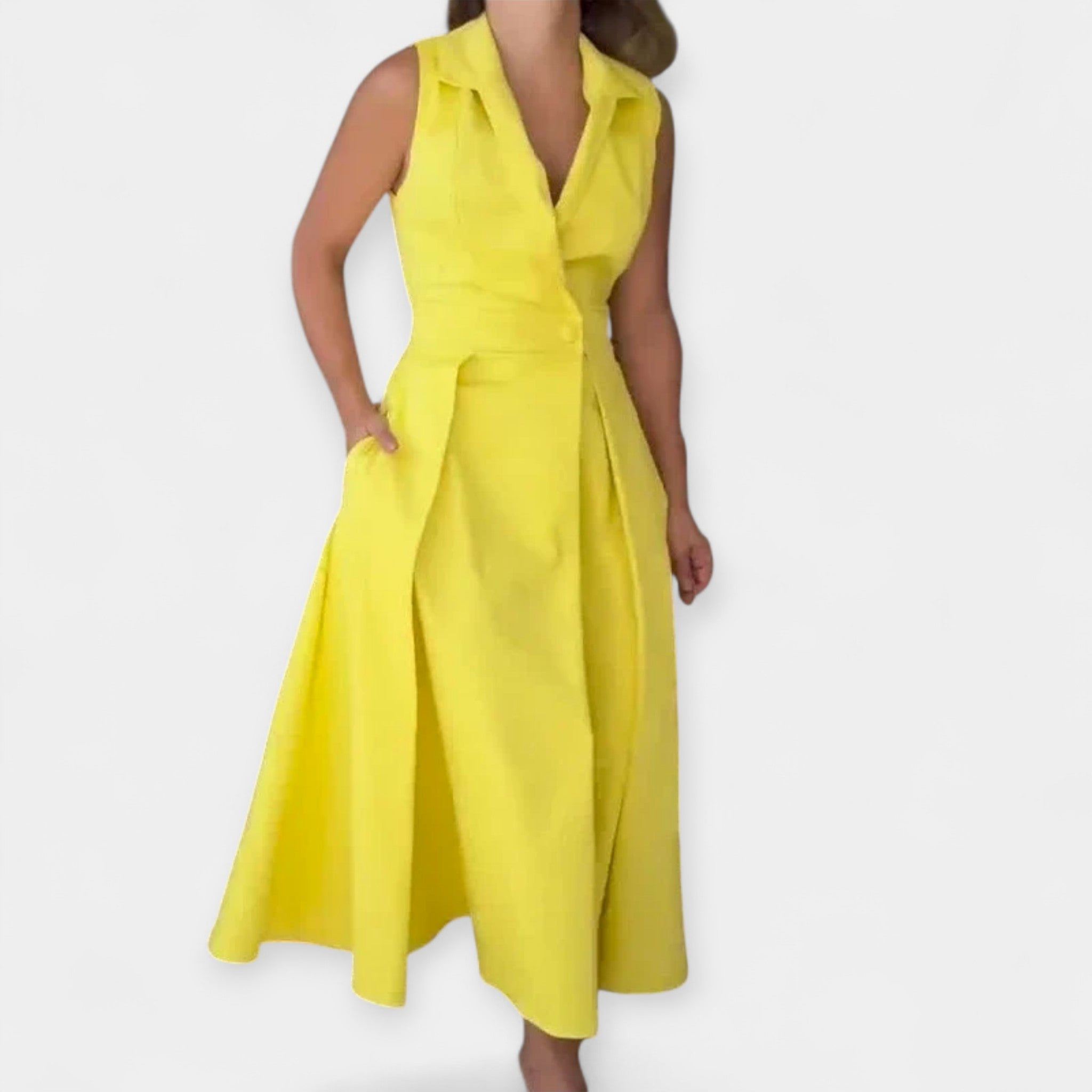 Midi Šaty S Límem Letní Lehké Aline Střih Na Každý Den