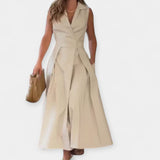 Midi Šaty S Límem Letní Lehké Aline Střih Na Každý Den