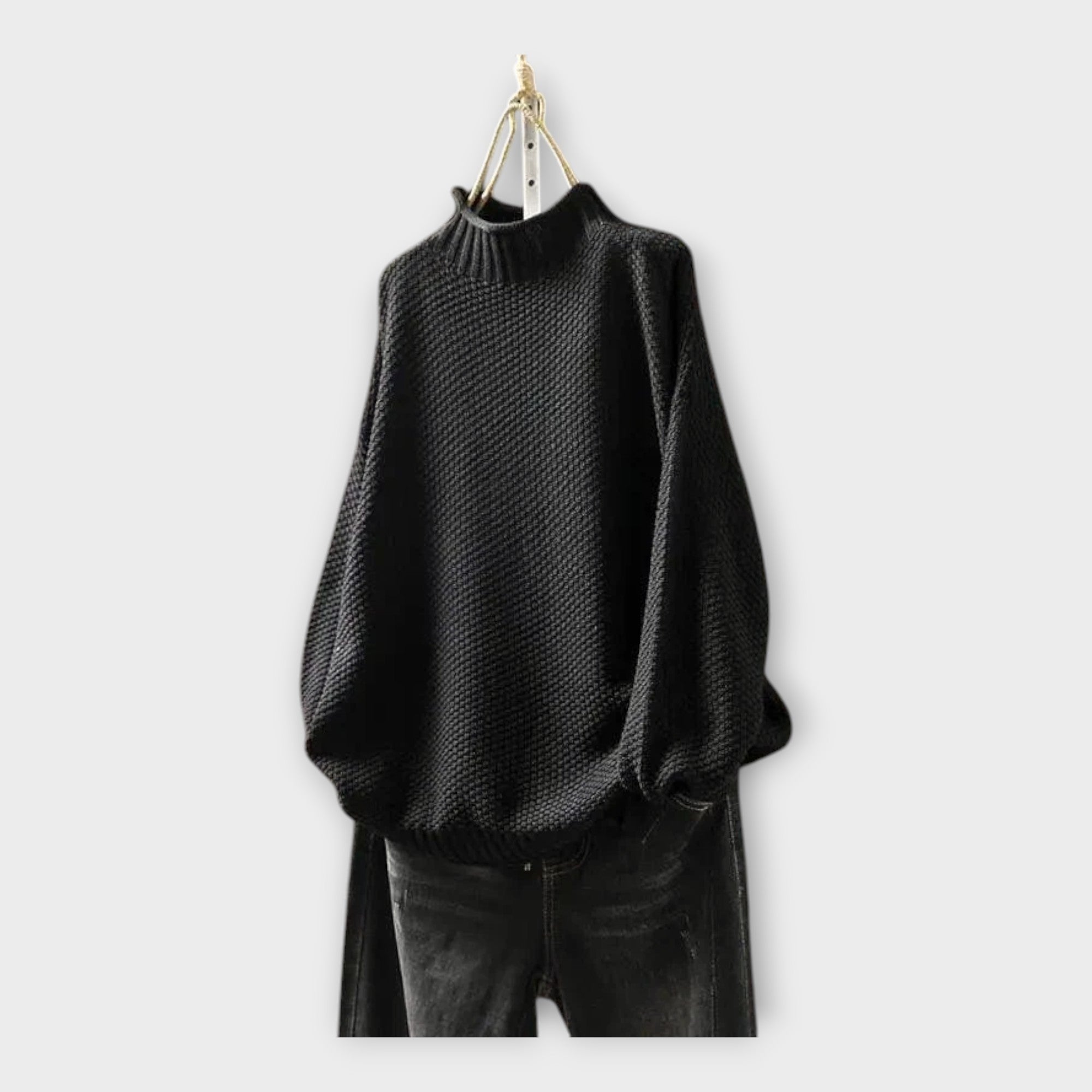 Pletený Svetr S Vysokým Límcem Pro Všestranné Nošení